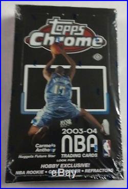 03-04 TOPPS CHROME BASKETBALL HOBBY BOX FACTORY SEALED LEBRON JAMES Rookie CARD
