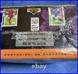 1 1994 Upper Deck World Cup Contenders Sealed Box Rare Spanish Box 50 Packs