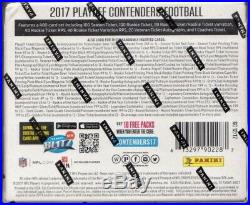 (1) 2017 Panini Playoff Contenders Football Hobby Box Factory Sealed
