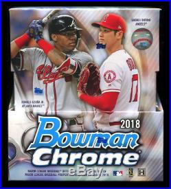 (1) 2018 Bowman Chrome Baseball Factory Sealed Hobby Master Box (12 Packs)
