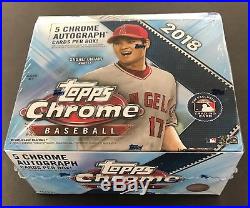 (1) 2018 Topps Chrome Hobby Jumbo Baseball Unopened Factory Sealed Box 12 Packs