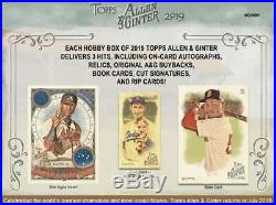 (1) 2019 Topps Allen and Ginter Baseball Factory Sealed Hobby Box (24 Packs)