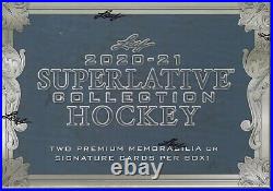 1 box 2020-21 Leaf Superlative Collection Hockey hobby factory sealed box 2 hits