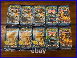 10 XY EVOLUTIONS Booster Pack Lot Factory Sealed From Box Pokemon Cards