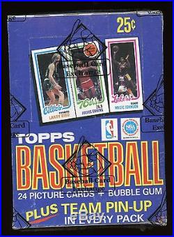 1980 Topps Basketball Unopened Sealed Wax Pack Box BBCE Bird Johnson RC