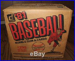 1981 Donruss Baseball Factory Sealed 20 Box Case Very Rare Psa 10's
