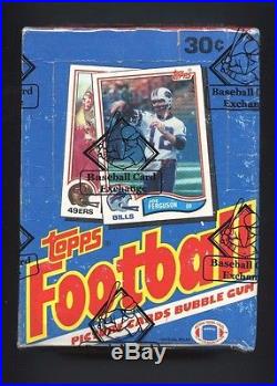 1982 Topps Football Unopened Wax Pack Box with 36 Packs BBCE Sealed