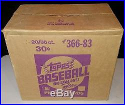 1983 TOPPS BASEBALL FACTORY SEALED 20 BOX MICHIGAN WAX CASE