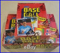 1984 FLEER Baseball Wax Box 36 Sealed Packs Fresh from Case BBCE Authentic PSA