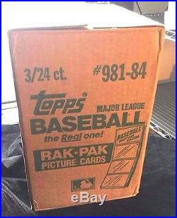 1984 Topps Unopened Rack 3x Box FACTORY Sealed CASE 24x Baseball Packs RARE