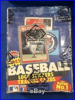 1985 Fleer Baseball Wax Box 36 Packs BBCE Sealed Wrapped