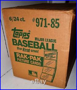 1985 Topps Baseball Rack Pack 6 Box Factory Sealed Unopened Case