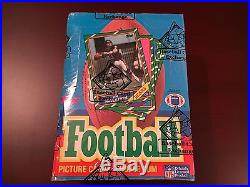 1986 86 TOPPS FOOTBALL WAX BOX BBCE CERTIFIED & FASC (FROM A SEALED CASE) RARE