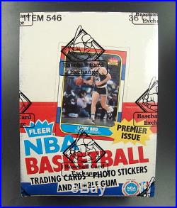 1986 Fleer Basketball Unopened Wax Box GAI 9 Mint FROM SEALED CASE! BBCE Auth