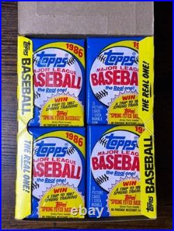 1986 TOPPS BASEBALL UNOPENED BOX, with 36 SEALED PACKS OF 15 CARDS EACH