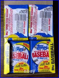 1986 TOPPS BASEBALL UNOPENED BOX, with 36 SEALED PACKS OF 15 CARDS EACH