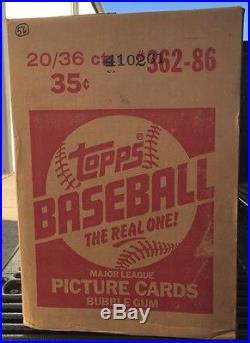 1986 Topps Baseball Wax Case Factory Sealed 20 Boxes Of 36 Packs Each