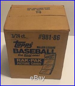 1986 Topps Baseball Rack Pack 3 Box Factory Sealed Unopened Case