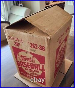 1986 Topps Baseball Wax Box from sealed case (36 packs, BBCE FASC)