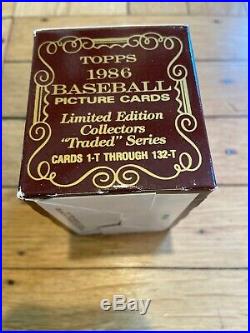 1986 Topps Tiffany Glossy Traded Set FACTORY SEALED BOX