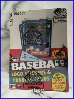 1986 fleer baseball wax box sealed, BBCE