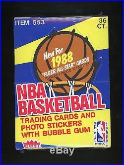 1988-89 Fleer Basketball Unopened BBCE Sealed Wax Pack Box with 36 Packs