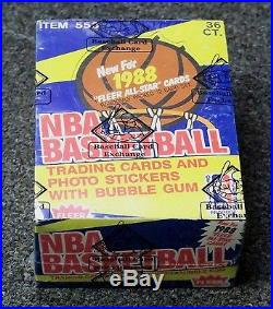 1988-89 Fleer Basketball Unopened Wax Pack Box with 36 Packs BBCE Sealed Auction 2