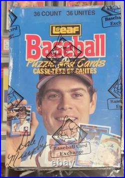 1988 LEAF Baseball Wax Box 36 Sealed Packs BBCE VERIFIED FASC Unopened RARE