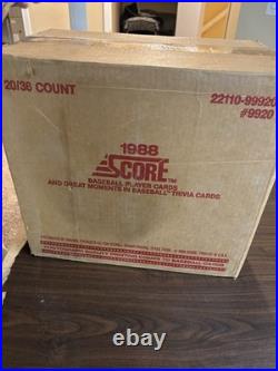1988 score baseball cards sealed box lot