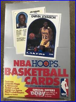 1989-1990 NBA Hoops Basketball Cards Box with 36 Sealed Packs
