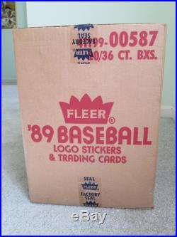 1989 Fleer Baseball Sealed Case of 20 Boxes RIPKEN ERROR CASE Code 90042