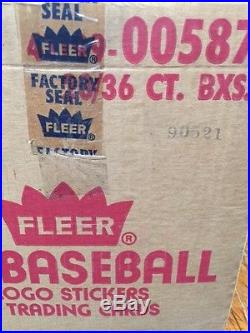 1989 Fleer Baseball Wax Box Case Sealed 20 Boxes