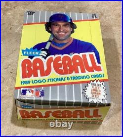 1989 Fleer Baseball Wax Pack Boxes (From an Early Factory Sealed Case #83501)