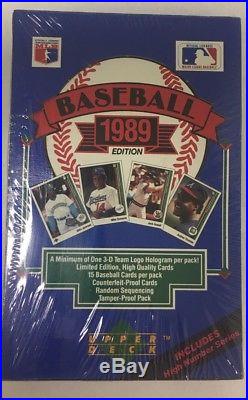 1989 Upper Deck High # Series Factory Sealed Baseball Hobby Box FASC