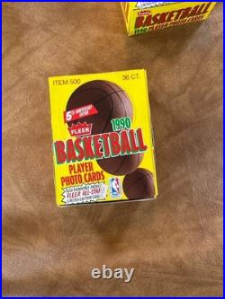 1990 Fleer Basketball NBA Wax Box 36 Packs Factory Sealed Michael Jordan