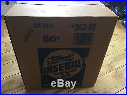 1991 Topps Baseball Wax Box Case (20 Boxes of 36 Packs) Factory Sealed