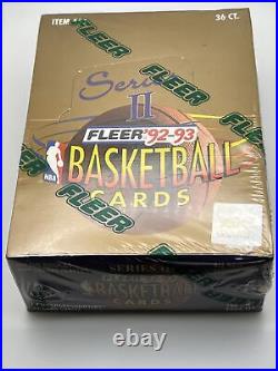 1992-1993 Fleer Basketball Series 2 Factory Sealed Box Shaq Mourning Rookie Card