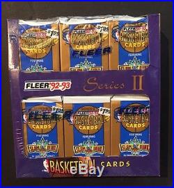 1992-93 Fleer Basketball Series 2 JUMBO Box 24 Packs Factory Sealed Total D