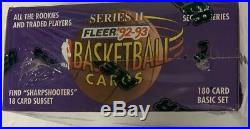 1992-93 Fleer Series 2 Hobby Basketball Box Factory Sealed 36 Pack FASC