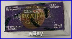 1992-93 Fleer Series 2 Hobby Basketball Box Factory Sealed 36 Pack FASC