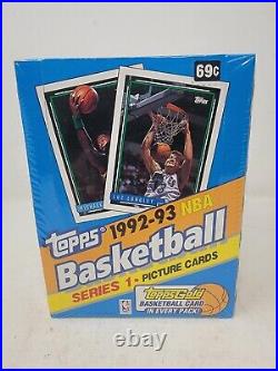 1992-93 Topps Basketball Cards Factory Sealed Box 36 Packs
