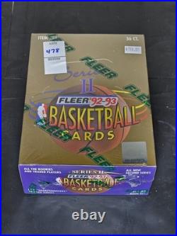 1992 FLEER Series 2 HOBBY BOX BASKETBALL Factory-Sealed MICHAEL JORDAN? SHAQ