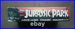 1992 Topps Jurassic Park Trading Cards Factory Sealed Box 36 Packs
