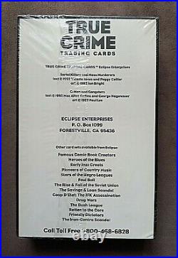 1992 Wanted True Crime Trading Cards Sealed Box 36 Packs 12 Cards Per Pack