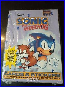 1993 Sonic the Hedgehog Sega Topps Trading Cards Full (36-pk.) Box SEALED