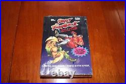 1993 Street Fighter II trading cards sealed box, stickers, holo-foils