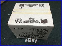 1993 Topps Baseball Factory Sealed Case (12 Boxes, 18 Packs)