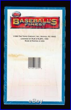 1993 Topps Finest Baseball Unopened Sealed Wax Box Refractor Short Print Sp Rare