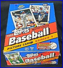 1993 Topps Series 1 Baseball Factory Sealed Wax Box 36 Packs Derek Jeter Rookie