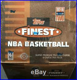1997-98 Topps Finest Basketball Series Two Sealed Hobby Box Michael Jordan psa